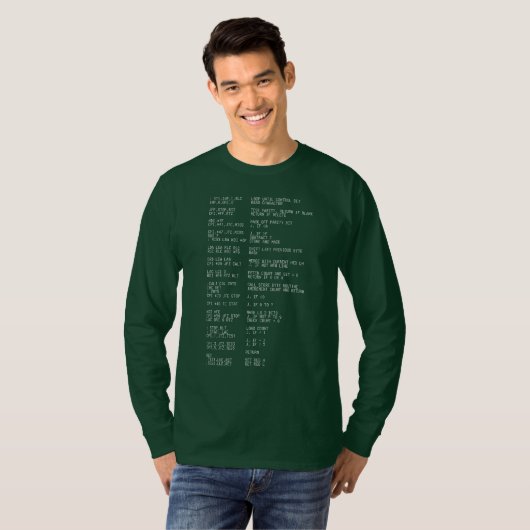 T-shirt Développeur de code source (Devant entier)