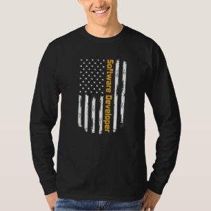 T-shirt Développeur de logiciels Fier Carrière Vintage Amé