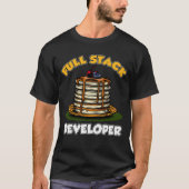 T-shirt Développeur Full Stack Drôle Crêpes Codeurs (Devant)