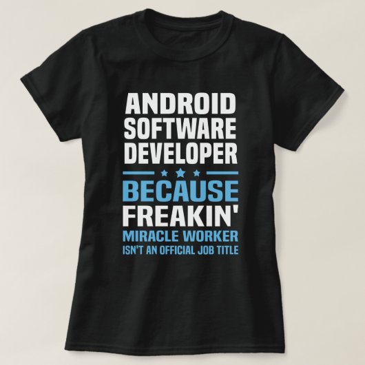 T-shirt Développeur logiciel Android (Design devant)