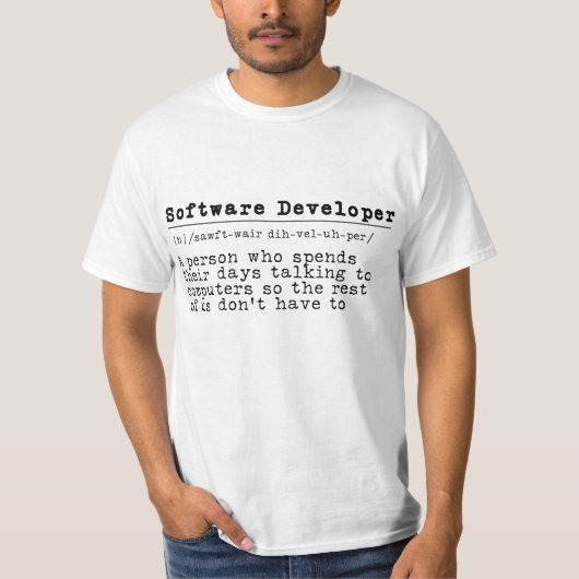 T-shirt Développeur logiciel - "Je parle binaire fluide" (Devant)