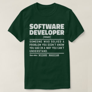 T-shirt Développeur logiciel Noun Définition Coding Expert