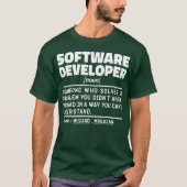 T-shirt Développeur logiciel Noun Définition Coding Expert (Devant)