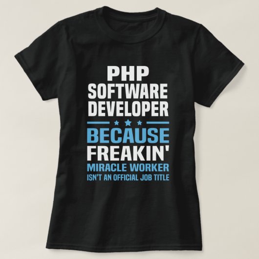 T-shirt Développeur logiciel PHP (Design devant)