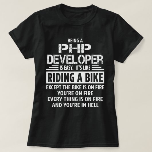 T-shirt Développeur PHP (Design devant)