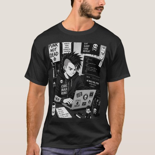 T-shirt Développeur Punk (Devant)