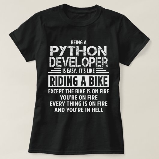 T-shirt Développeur Python (Design devant)