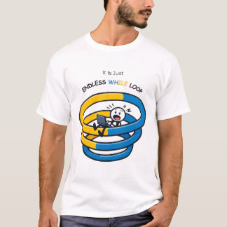 T-shirt Développeur Python conscient de la boucle sans fin