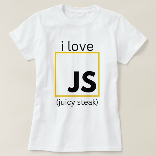 T-shirt développeur web programmation amusante JavaScript (Design devant)
