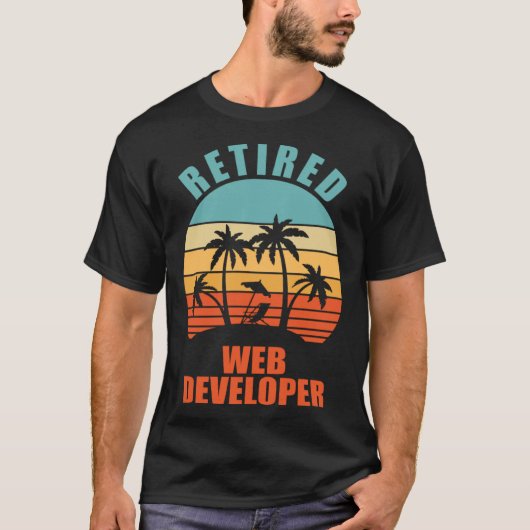 T-shirt Développeur Web retraité heureux retraite (Devant)