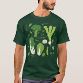 T-shirt DEVENEZ ÉCOLO ! Légumes verts feuillus | Légumes m (Devant)