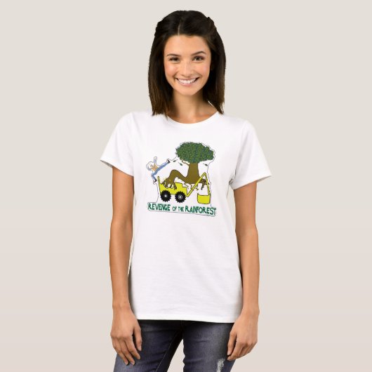 T-shirt Devenez écolo. Réduire, réutiliser, recycler. Forê (Devant entier)