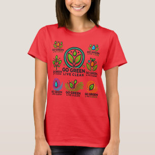 T-shirt Devenez écolo, vivre les femmes propres de base