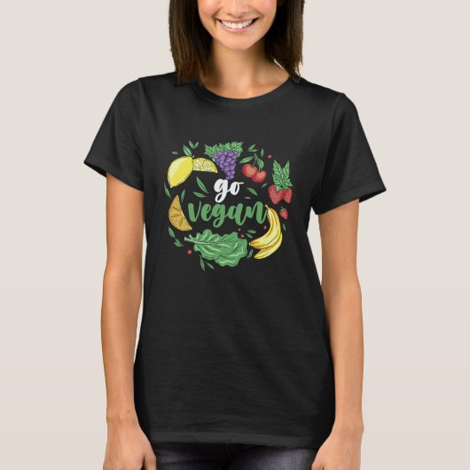 T-shirt Devenez végétalien 1 (Devant)