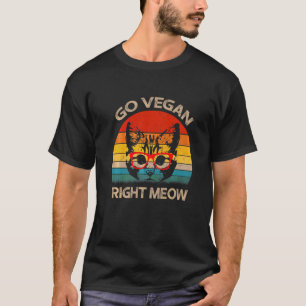 T-shirt Devenez végétalien tout de suite Miaou Chat végéta