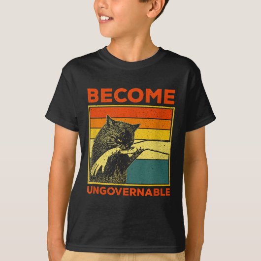 T-shirt Devenir ingouvernable - Black Cat Mâle de morsure  (Devant)