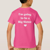 T-shirt Devenir une grande soeur Faire-part de grossesse (Dos)