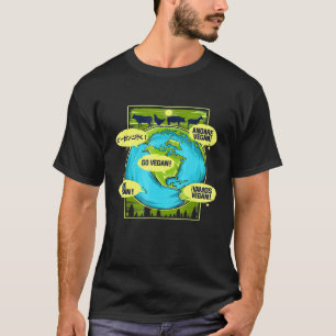 T-shirt Devenir végétalien dans le monde entier