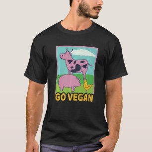 T-shirt Devenir Végétalien Vache Porc Poulet Végétarien Na