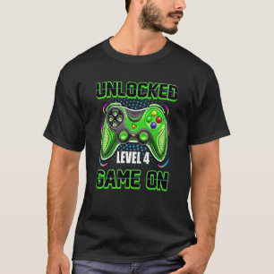 T-shirt Déverrouillé Awesome Niveau 4 Jeu Sur Happy 4th Bi