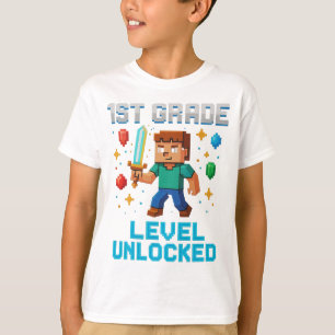T-shirt déverrouillé de 1ère année - Jeu de pixels