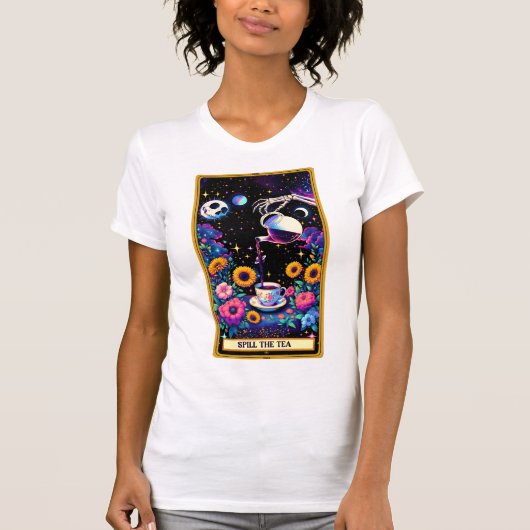 T-shirt Déverser La Carte Tea Tarot (Devant)