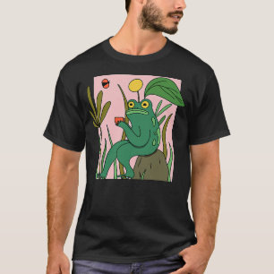 T-shirt Déverser le thé, sisFunny Sassy FrogCottagecore Fa