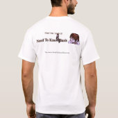 T-shirt Devez savoir la base, trouvée, la vérité est juste (Dos)