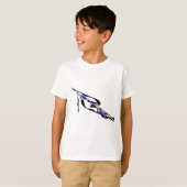 T-shirt DéviationTemps Dimensionnelle Bleue (Devant entier)