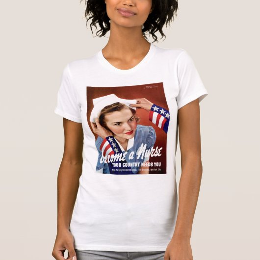 T-shirt Deviennent une infirmière (Devant)