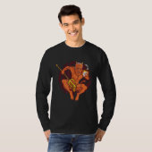 T-shirt Devil Boire du café chaud Boire du café chaud (Devant entier)
