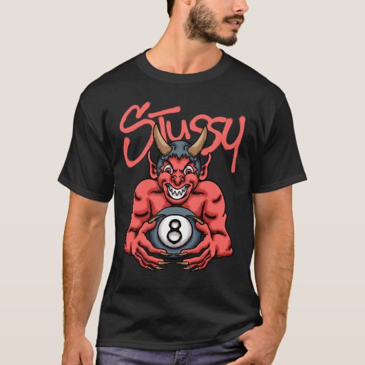T-shirt Devil Holding Ball streetwear  (Devant)