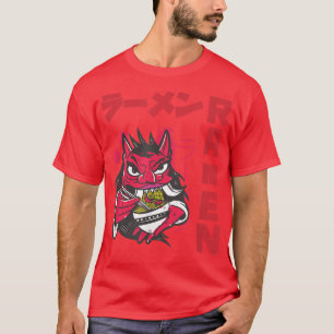 T-shirt Devil Ramen Anime Noodles Kawaii Sketchin japonais