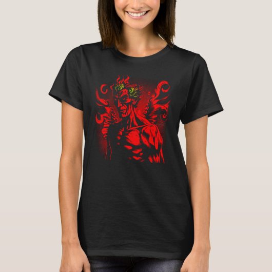 T-shirt Devil Red Demon Mammon (Devant)