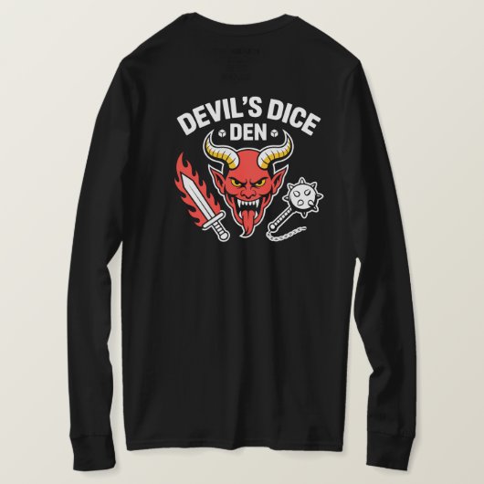 T-shirt Devil’s Dice Den RPG Gamer T‑Shirt – Red Demon Hea (Design dos)