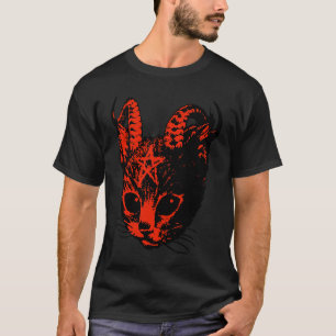 T-shirt Devil Satan Demon Kitten Pentagram Chats