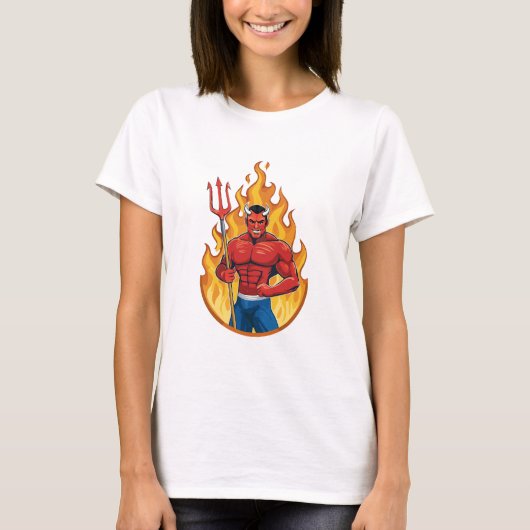 T-shirt Devil with trident (Devant)