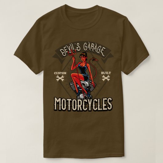 T-shirt Devils Garage Motos (Design devant)