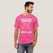 T-shirt Devils Lake Walleye Hunter Pêche Rod Pêche Le (Devant entier)