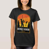 T-shirt Devils River Texas Fishing Raglan (Devant)