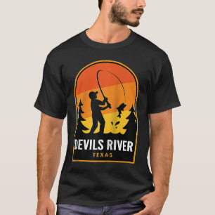 T-shirt Devils River Texas Fishing Raglan