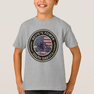 T-shirt Devil's Tower Road - la route de la moto lasso