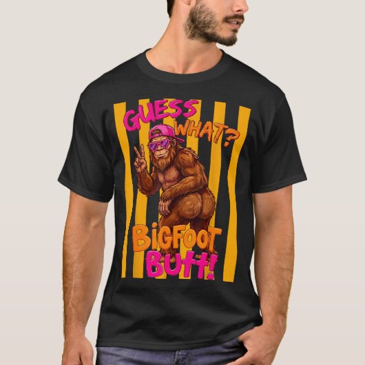 T-shirt Devine quoi bigfoot fessier drôle sasquatch squatc (Devant)