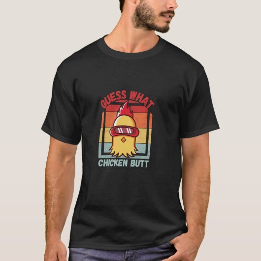 T-shirt Devine quoi Cul de poulet ! Amusant (Devant)