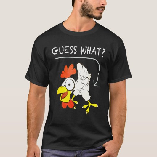 T-shirt Devine quoi Cul de Poulet Blague Classique (Devant)