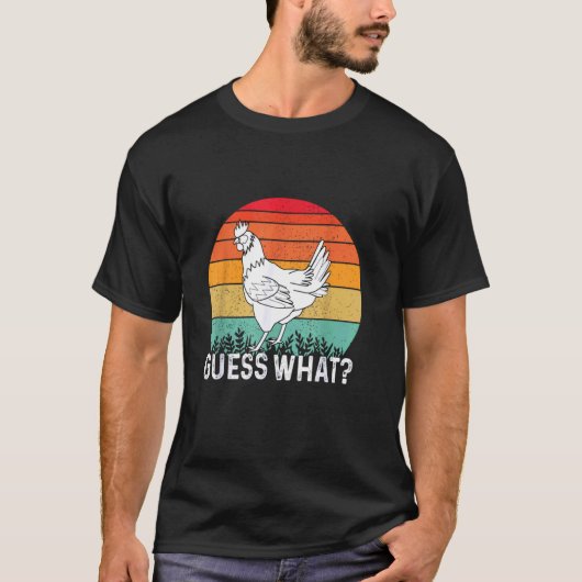 T-shirt Devine quoi cul de poulet drôle (Devant)