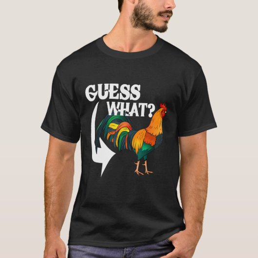 T-shirt Devine quoi cul de poulet Poulet (Devant)