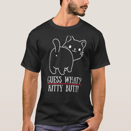 T-shirt Devine quoi Kitty Butt  Chat Chaton (Devant)