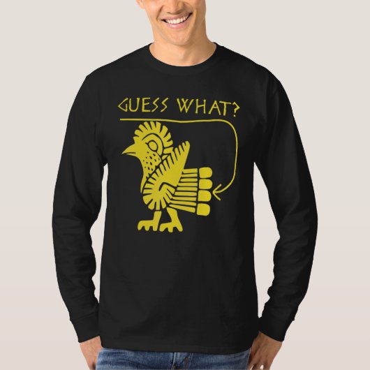 T-shirt Devinez Ce Bouton De Poulet Classique (Devant)
