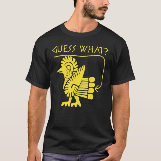 T-shirt Devinez Ce Bouton De Poulet Classique (Devant)